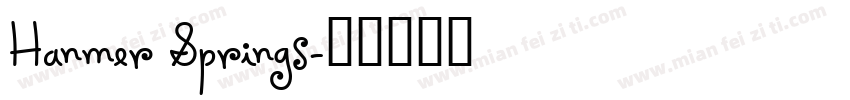 Hanmer Springs字体转换